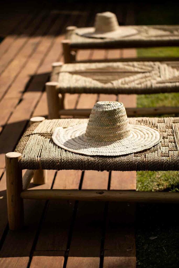 Amoreira tumbona sunbed cuerda de hoja de palma palm leaf rope Let's Pause